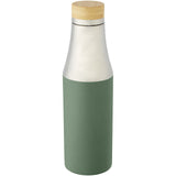 Borraccia termica in acciaio inossidabile con isolamento sottovuoto in rame e coperchio in bambù da 540 ml Hulan personalizzato con logo - Pubblienne