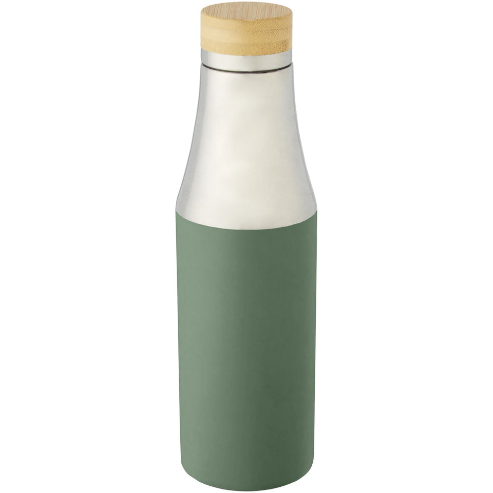 Borraccia termica in acciaio inossidabile con isolamento sottovuoto in rame e coperchio in bambù da 540 ml Hulan personalizzato con logo - Pubblienne