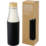 Borraccia termica in acciaio inossidabile con isolamento sottovuoto in rame e coperchio in bambù da 540 ml Hulan personalizzato con logo - Pubblienne