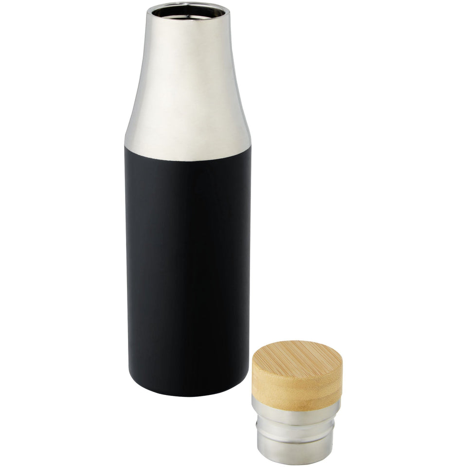 Borraccia termica in acciaio inossidabile con isolamento sottovuoto in rame e coperchio in bambù da 540 ml Hulan personalizzato con logo - Pubblienne