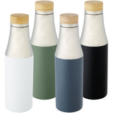 Borraccia termica in acciaio inossidabile con isolamento sottovuoto in rame e coperchio in bambù da 540 ml Hulan personalizzato con logo - Pubblienne