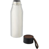 Borraccia in acciaio inossidabile da 500 ml con isolamento sottovuoto in rame, coperchio e cinturino in finta pelle Ljungan personalizzato con logo - Pubblienne