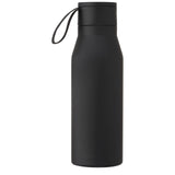 Borraccia in acciaio inossidabile da 500 ml con isolamento sottovuoto in rame, coperchio e cinturino in finta pelle Ljungan personalizzato con logo - Pubblienne