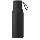 Borraccia in acciaio inossidabile da 500 ml con isolamento sottovuoto in rame, coperchio e cinturino in finta pelle Ljungan personalizzato con logo - Pubblienne