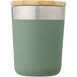 Bicchiere termico in acciaio inossidabile con isolamento sottovuoto in rame e coperchio in bambù da 330 ml Lagan personalizzato con logo - Pubblienne