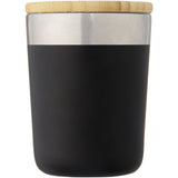 Bicchiere termico in acciaio inossidabile con isolamento sottovuoto in rame e coperchio in bambù da 330 ml Lagan personalizzato con logo - Pubblienne