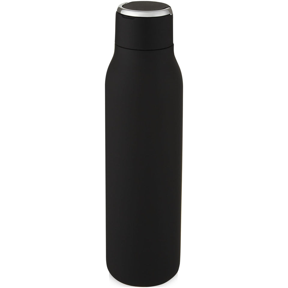 Bottiglia Marka da 600 ml con isolamento sottovuoto in rame e anello in metallo personalizzato con logo - Pubblienne