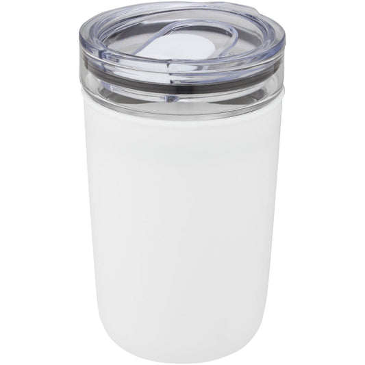 Bicchiere Bello da 420 ml in vetro con parete esterna in plastica riciclata personalizzato con logo - Pubblienne