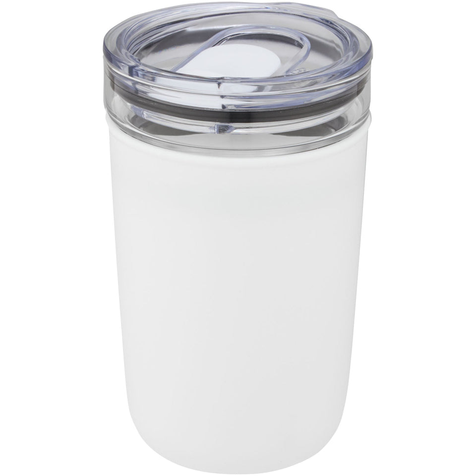 Bicchiere Bello da 420 ml in vetro con parete esterna in plastica riciclata personalizzato con logo - Pubblienne