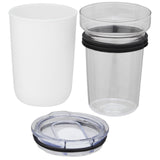 Bicchiere Bello da 420 ml in vetro con parete esterna in plastica riciclata personalizzato con logo - Pubblienne