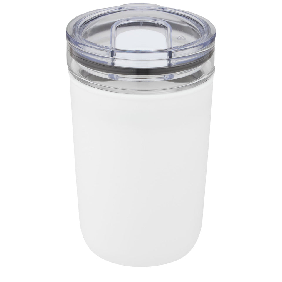 Bicchiere Bello da 420 ml in vetro con parete esterna in plastica riciclata personalizzato con logo - Pubblienne