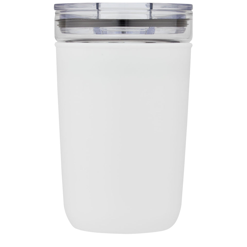 Bicchiere Bello da 420 ml in vetro con parete esterna in plastica riciclata personalizzato con logo - Pubblienne