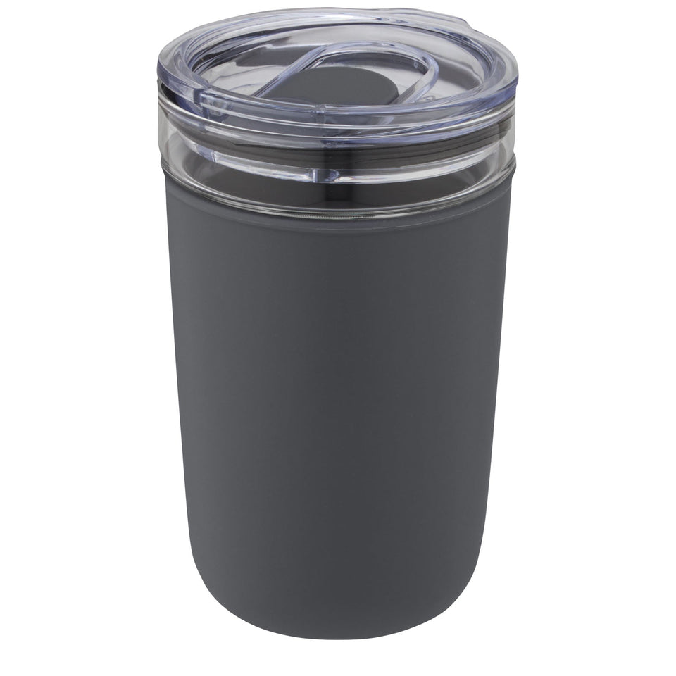 Bicchiere Bello da 420 ml in vetro con parete esterna in plastica riciclata personalizzato con logo - Pubblienne