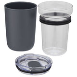 Bicchiere Bello da 420 ml in vetro con parete esterna in plastica riciclata personalizzato con logo - Pubblienne