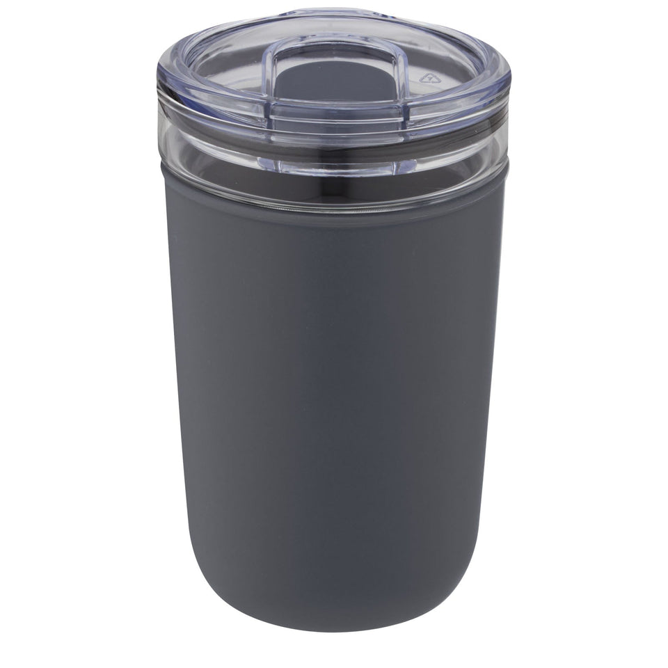 Bicchiere Bello da 420 ml in vetro con parete esterna in plastica riciclata personalizzato con logo - Pubblienne