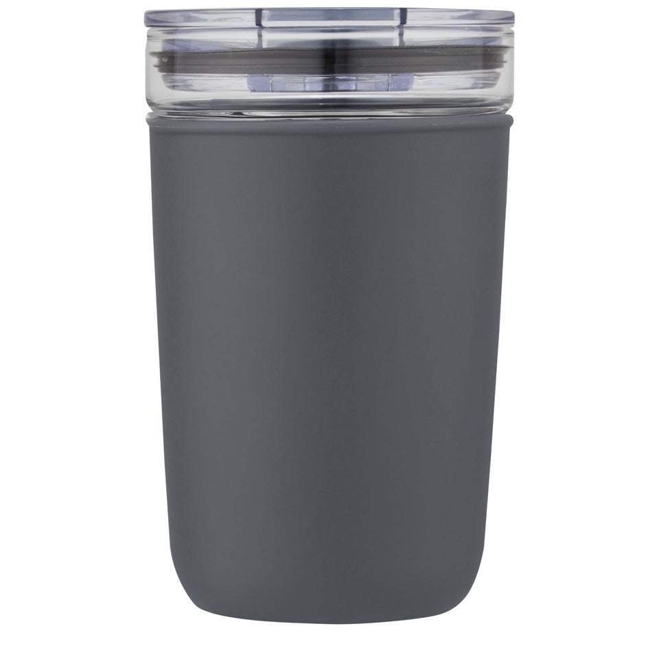 Bicchiere Bello da 420 ml in vetro con parete esterna in plastica riciclata personalizzato con logo - Pubblienne