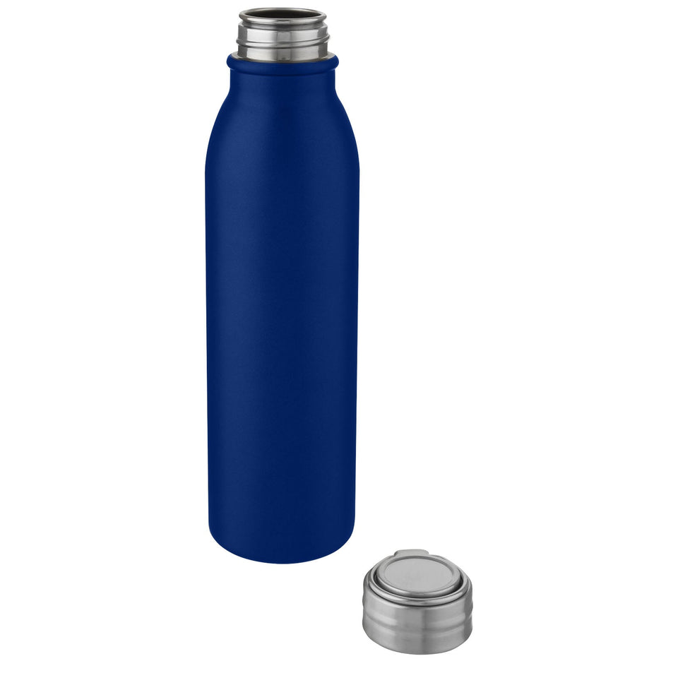 Borraccia sportiva Harper da 700 ml in acciaio inossidabile con anello in metallo personalizzato con logo - Pubblienne