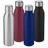 Borraccia sportiva Harper da 700 ml in acciaio inossidabile con anello in metallo personalizzato con logo - Pubblienne