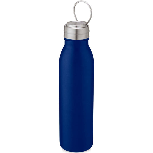 Borraccia sportiva Harper da 700 ml in acciaio inossidabile con anello in metallo personalizzato con logo - Pubblienne
