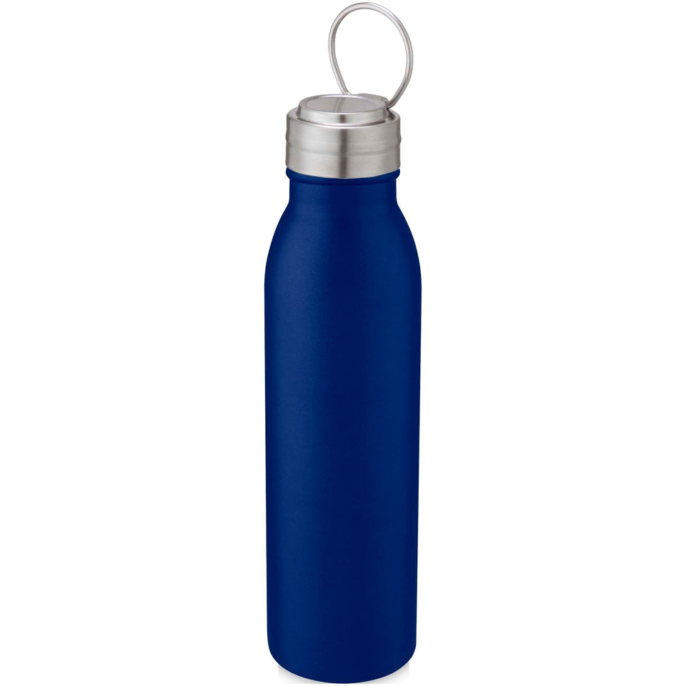Borraccia sportiva Harper da 700 ml in acciaio inossidabile con anello in metallo personalizzato con logo - Pubblienne