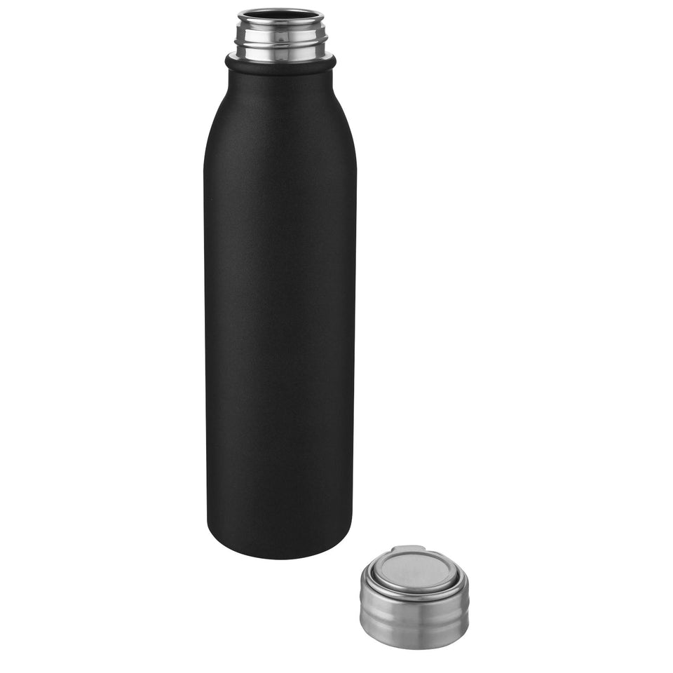Borraccia sportiva Harper da 700 ml in acciaio inossidabile con anello in metallo personalizzato con logo - Pubblienne