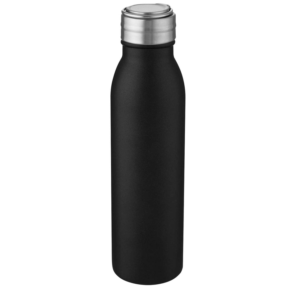 Borraccia sportiva Harper da 700 ml in acciaio inossidabile con anello in metallo personalizzato con logo - Pubblienne