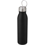 Borraccia sportiva Harper da 700 ml in acciaio inossidabile con anello in metallo personalizzato con logo - Pubblienne