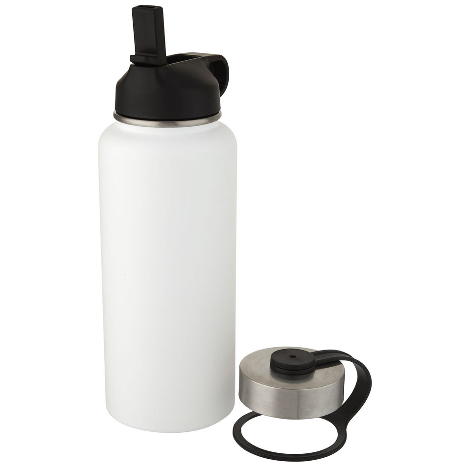 Borraccia sportiva Supra da 1l con isolamento sottovuoto in rame con 2 coperchi personalizzato con logo - Pubblienne