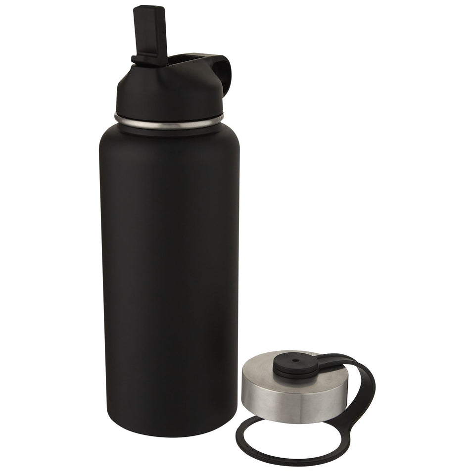 Borraccia sportiva Supra da 1l con isolamento sottovuoto in rame con 2 coperchi personalizzato con logo - Pubblienne