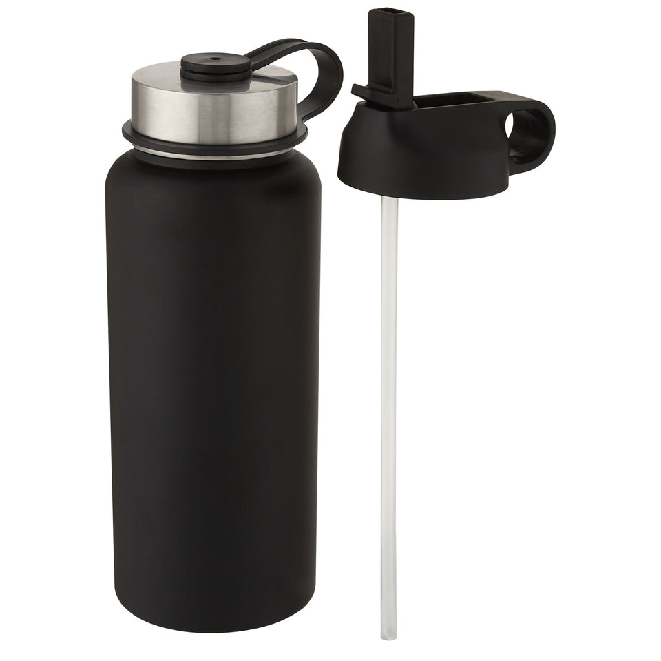 Borraccia sportiva Supra da 1l con isolamento sottovuoto in rame con 2 coperchi personalizzato con logo - Pubblienne