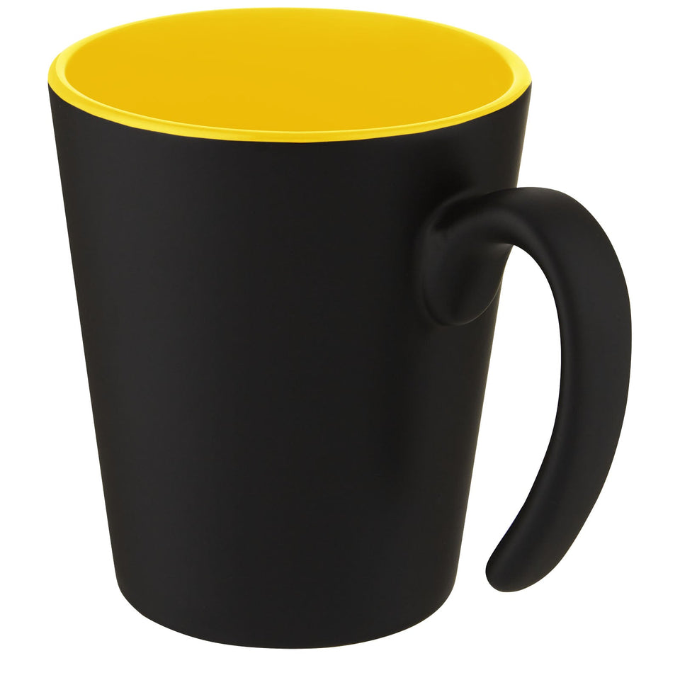 Tazza in ceramica Oli da 360 ml con manico personalizzato con logo - Pubblienne