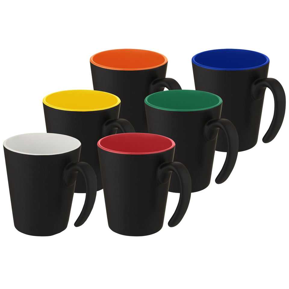 Tazza in ceramica Oli da 360 ml con manico personalizzato con logo - Pubblienne