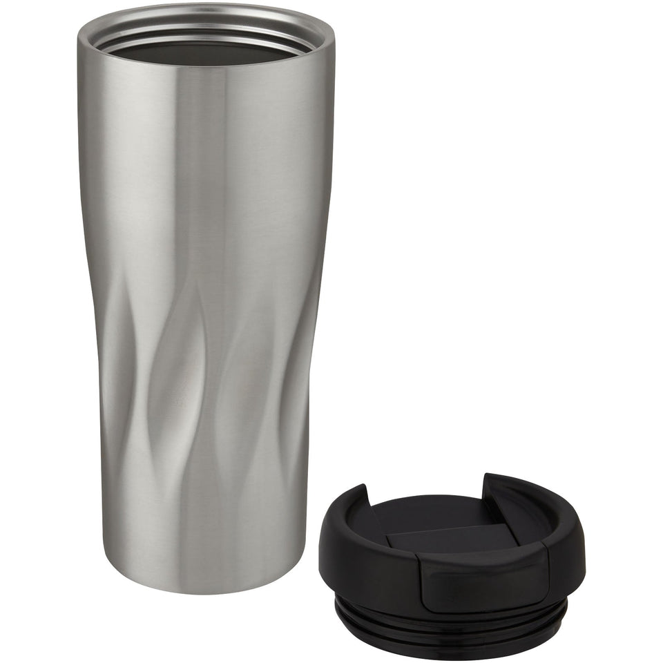 Bicchiere termico con isolamento sottovuoto in rame da 450 ml Waves personalizzato con logo - Pubblienne