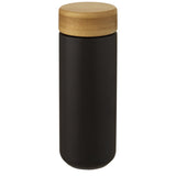 Bicchiere termico in ceramica con coperchio in bambù da 300 ml Lumi personalizzato con logo - Pubblienne