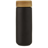 Bicchiere termico in ceramica con coperchio in bambù da 300 ml Lumi personalizzato con logo - Pubblienne