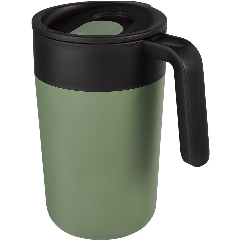 Tazza da 400 ml a doppia parete in materiale riciclato Nordia personalizzato con logo - Pubblienne
