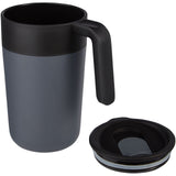 Tazza da 400 ml a doppia parete in materiale riciclato Nordia personalizzato con logo - Pubblienne