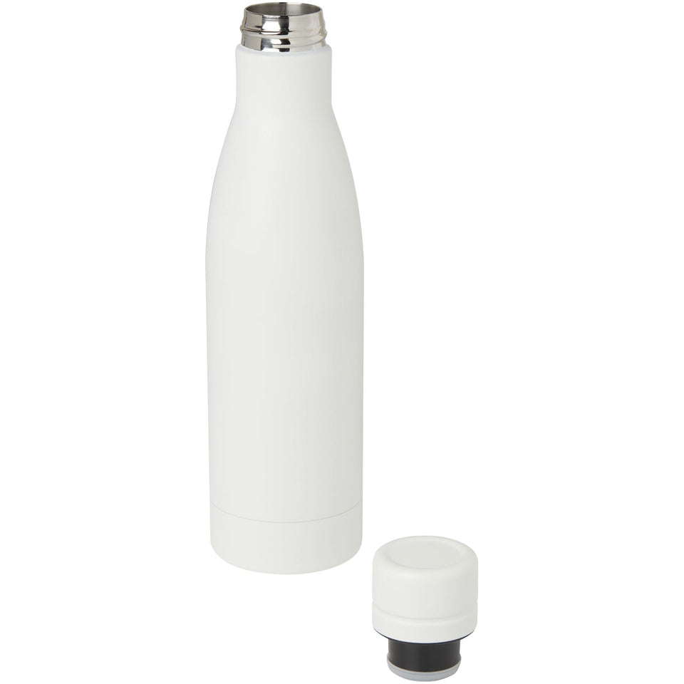 Borraccia termica con isolamento sottovuoto in rame e acciaio inossidabile riciclato certificato RCS da 500 ml Vasa personalizzato con logo - Pubblienne