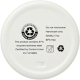 Borraccia termica con isolamento sottovuoto in rame e acciaio inossidabile riciclato certificato RCS da 500 ml Vasa personalizzato con logo - Pubblienne