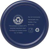 Borraccia termica con isolamento sottovuoto in rame e acciaio inossidabile riciclato certificato RCS da 500 ml Vasa personalizzato con logo - Pubblienne