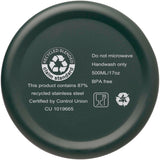 Borraccia termica con isolamento sottovuoto in rame e acciaio inossidabile riciclato certificato RCS da 500 ml Vasa personalizzato con logo - Pubblienne