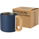 Tazza in acciaio inossidabile riciclato certificato RCS da 360 ml con isolamento sottovuoto in rame Bjorn personalizzato con logo - Pubblienne