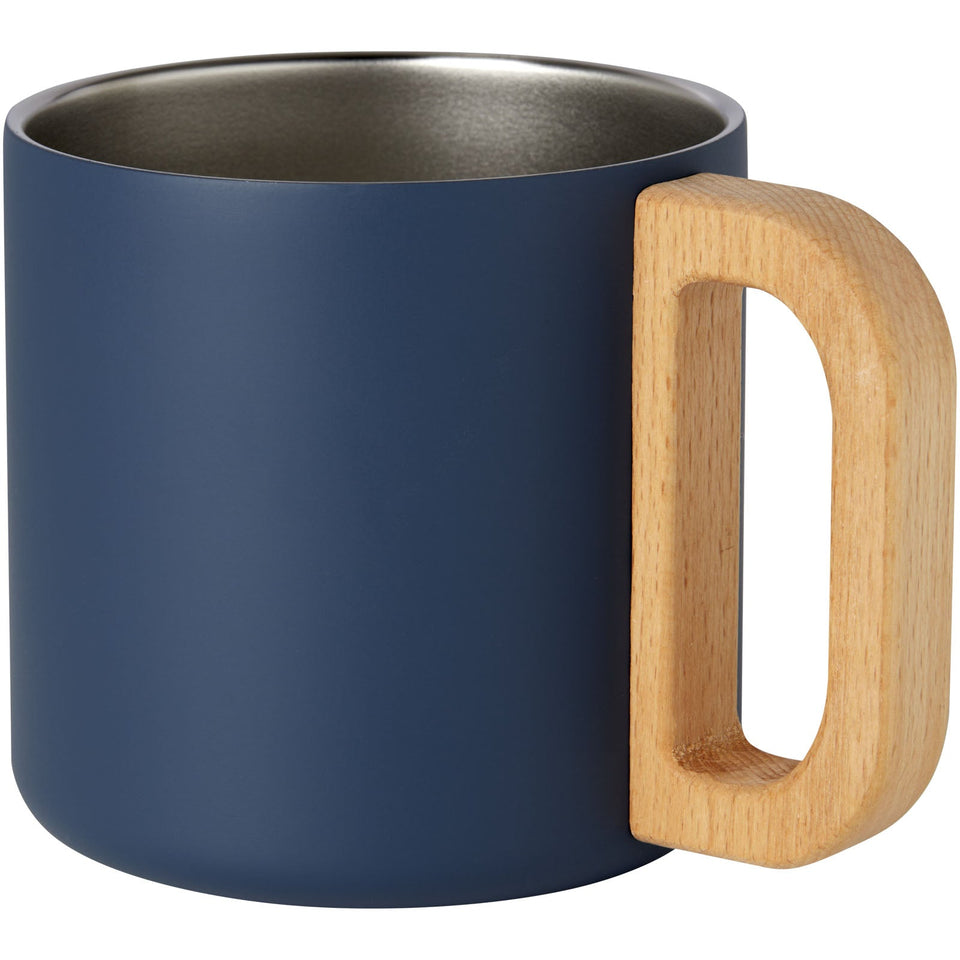 Tazza in acciaio inossidabile riciclato certificato RCS da 360 ml con isolamento sottovuoto in rame Bjorn personalizzato con logo - Pubblienne