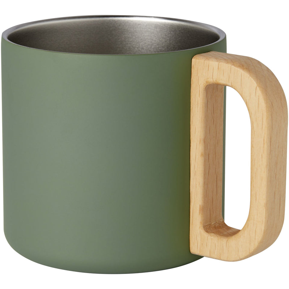 Tazza in acciaio inossidabile riciclato certificato RCS da 360 ml con isolamento sottovuoto in rame Bjorn personalizzato con logo - Pubblienne