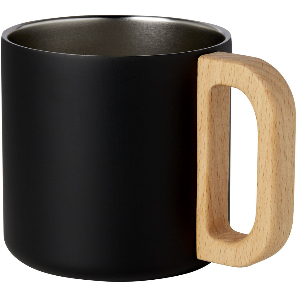 Tazza in acciaio inossidabile riciclato certificato RCS da 360 ml con isolamento sottovuoto in rame Bjorn personalizzato con logo - Pubblienne