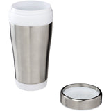 Bicchiere termico in acciaio inossidabile riciclato certificato RCS da 410 ml Elwood personalizzato con logo - Pubblienne