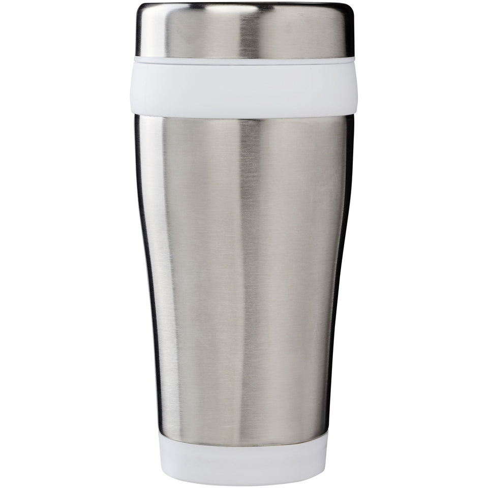 Bicchiere termico in acciaio inossidabile riciclato certificato RCS da 410 ml Elwood personalizzato con logo - Pubblienne