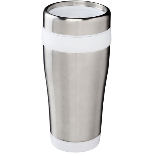 Bicchiere termico in acciaio inossidabile riciclato certificato RCS da 410 ml Elwood personalizzato con logo - Pubblienne
