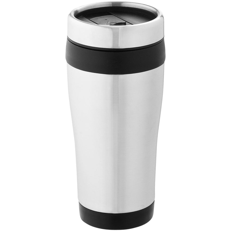Bicchiere termico in acciaio inossidabile riciclato certificato RCS da 410 ml Elwood personalizzato con logo - Pubblienne
