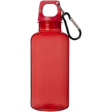 Borraccia in plastica riciclata certificata RCS da 400 ml con moschettone Oregon personalizzato con logo - Pubblienne